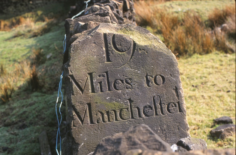 Milestone at Higher Woodhead